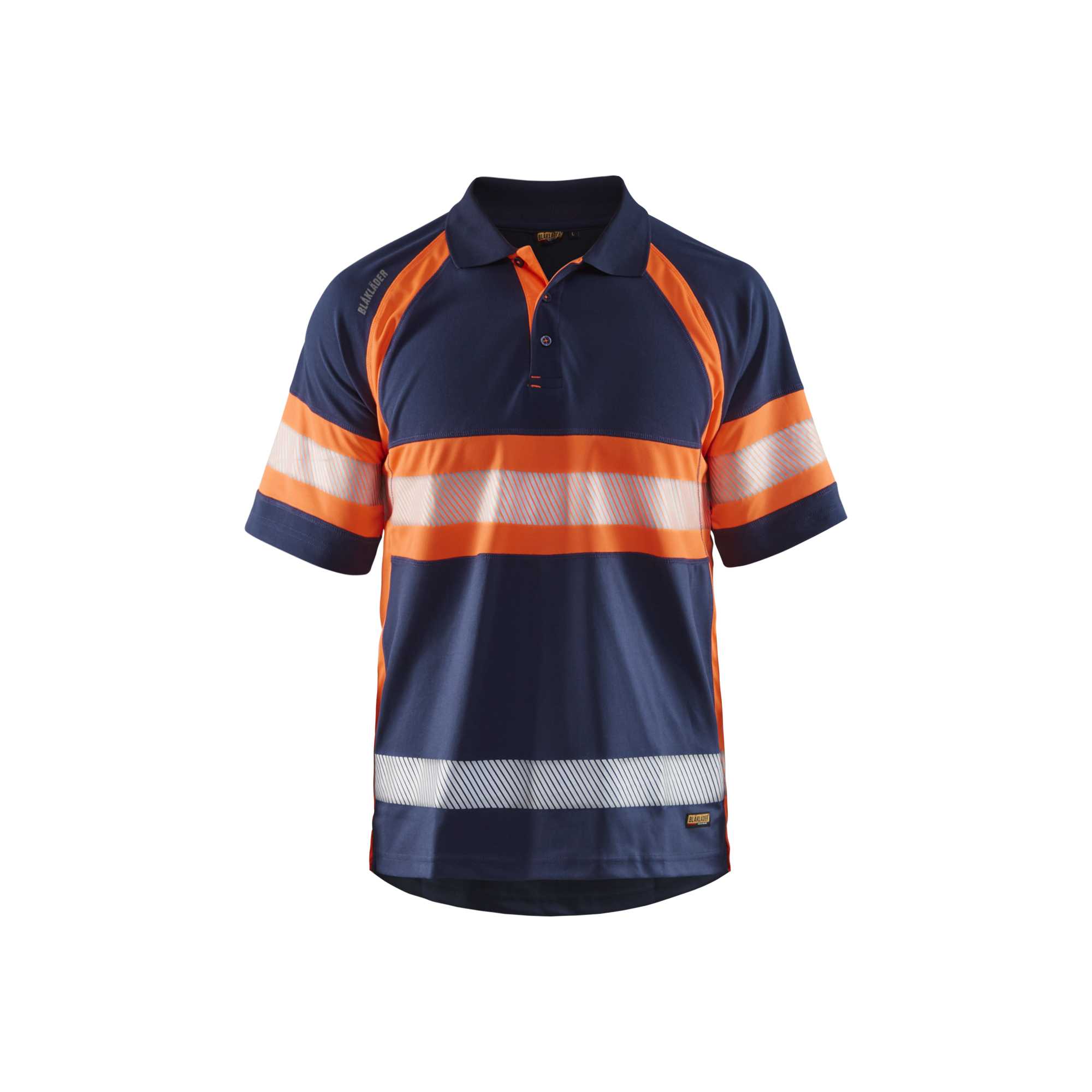 BLAKLADER 33381051 Hi Vis Polo Shirt with UV protection Hi Vis Reflective Short Sleeve Work Polo MEN - 100% Polyester